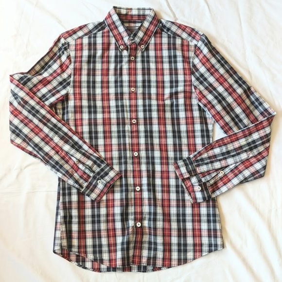 Plaid long sleeve button down shirt sz small - Picture 2 of 8